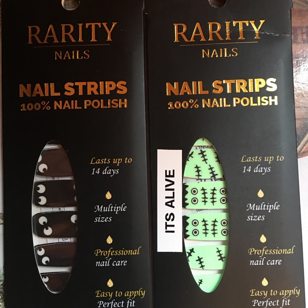 2 Glow Halloween Rarity Nail Polish Strips!